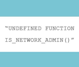 What to Do When You Receive an “Undefined Function is_network_admin()” Fatal Error in WordPress