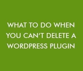 What to Do When You Cannot Delete a WordPress Plugin