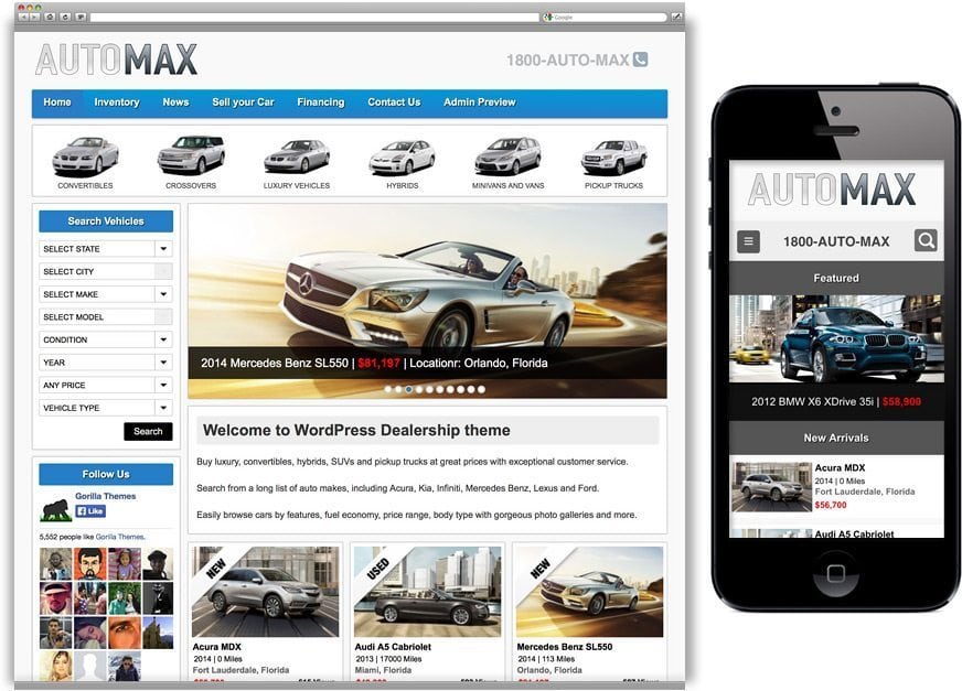 Automax - Car dealer wordpress themes