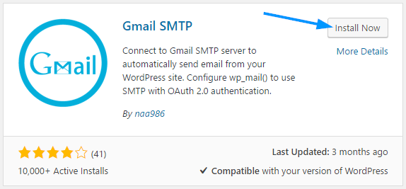 Installing Gmail SMTP Plugin
