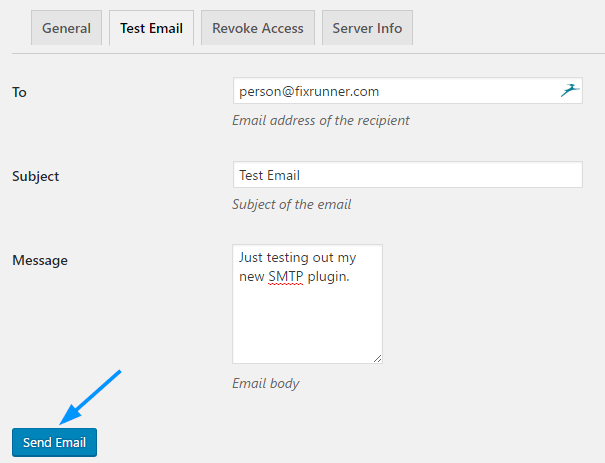 Test Gmail SMTP