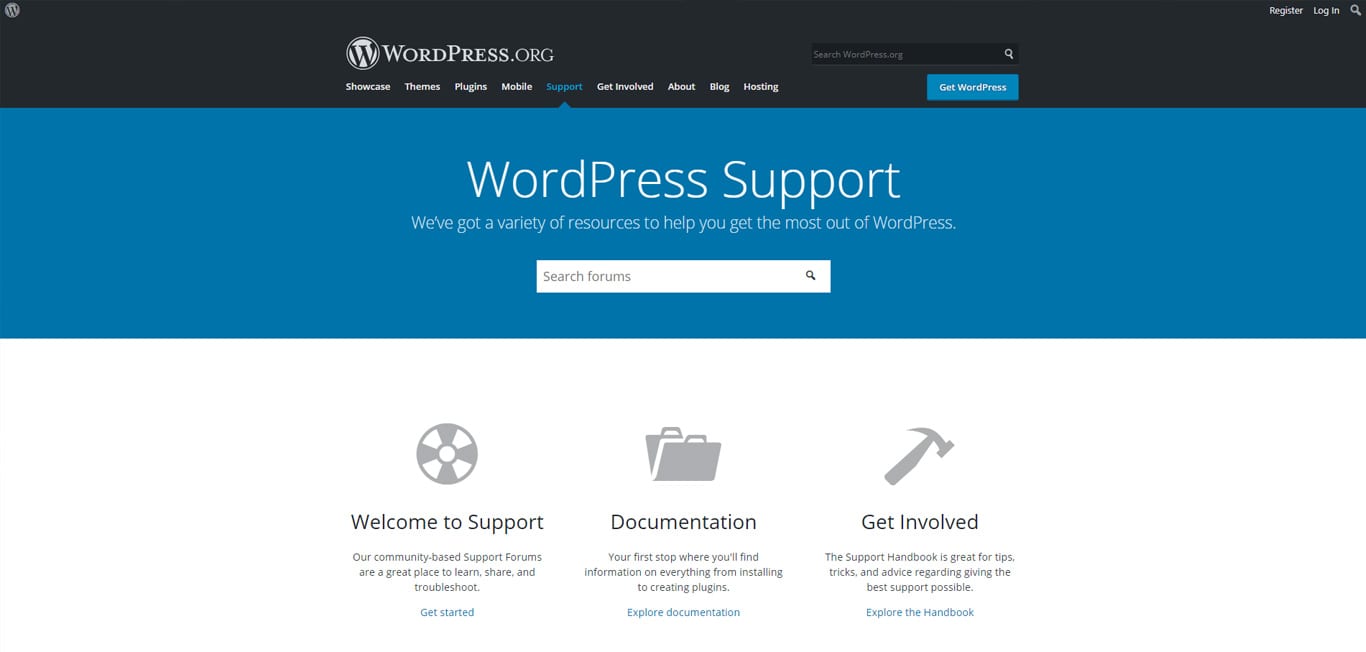 wordpress.org support forum