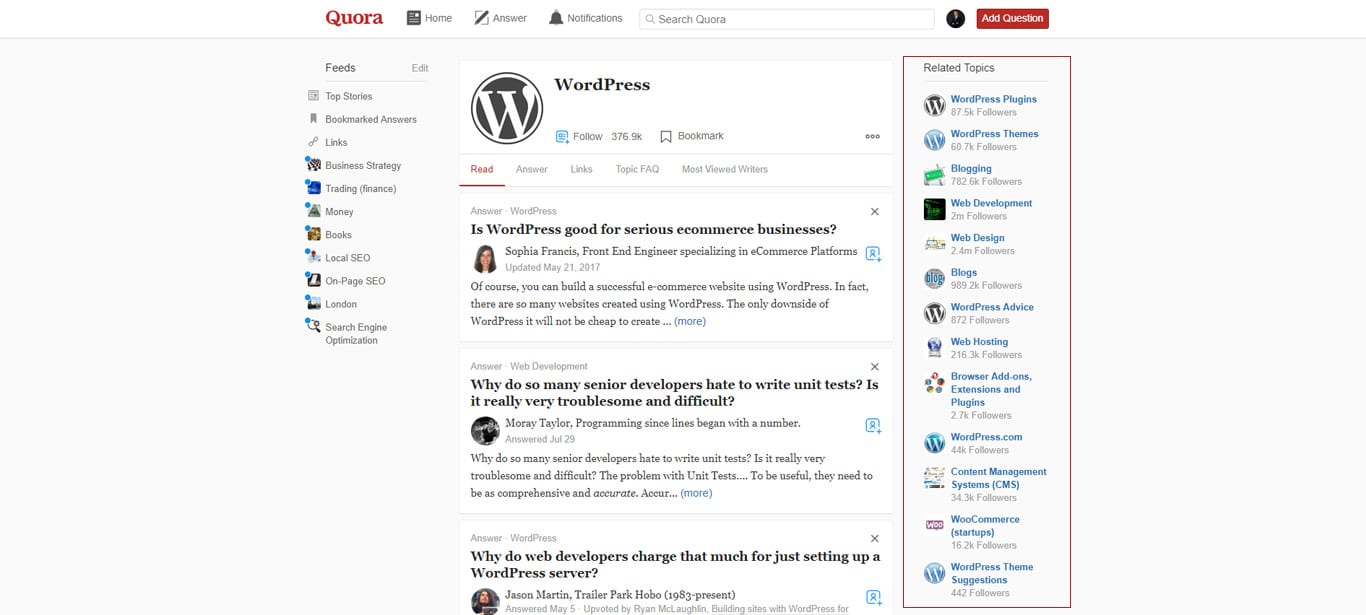 Quora WordPress help - WordPress Support Forums