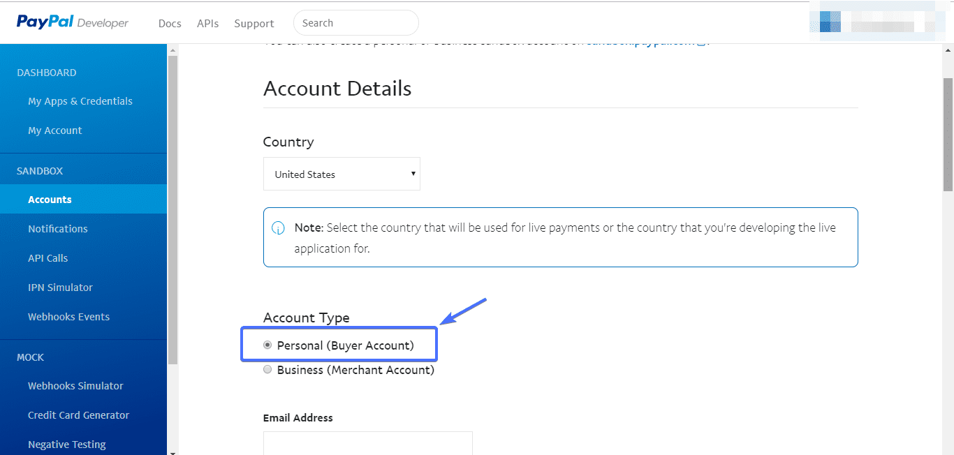 personal buyer account - woocommerce paypal setup