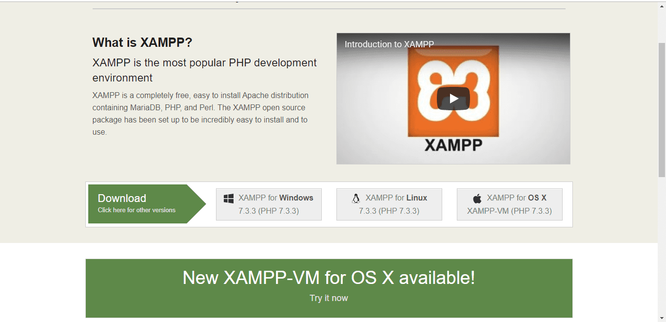 XAMPP - wordpress localhost installation