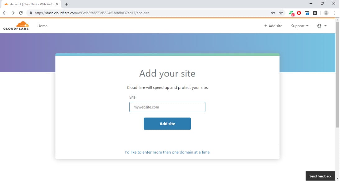 add website to cloudflare