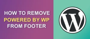 remove powered by wordpress from footer