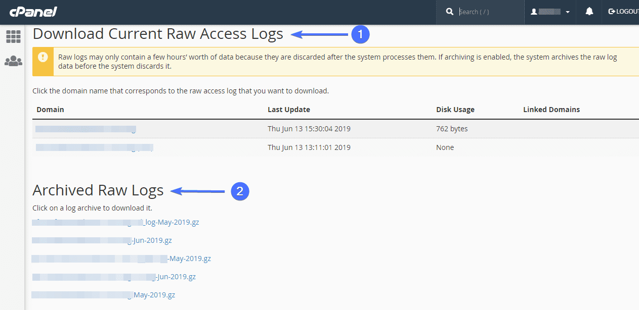 raw and archived logs