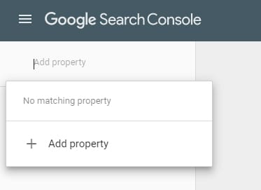 dd Property on Search Console