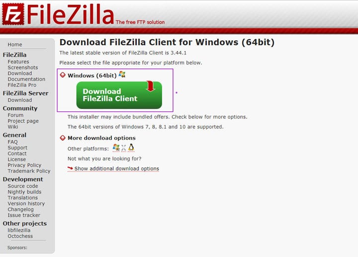 Download Filezilla