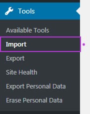 The 'Import' tool