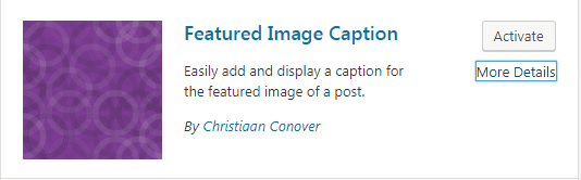 Add Image Caption to WordPress Featured Image