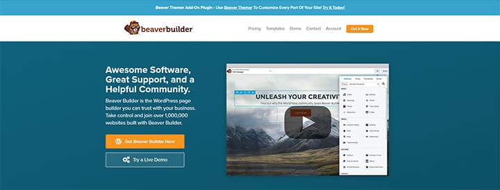 BeaverBuilder page builder plugin