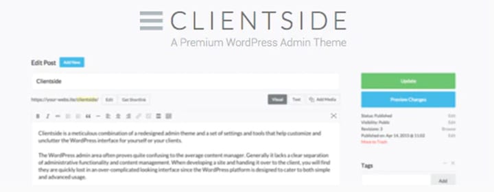 Clientside premium WordPress