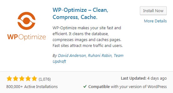 WP-Optimize Plugin For WordPress