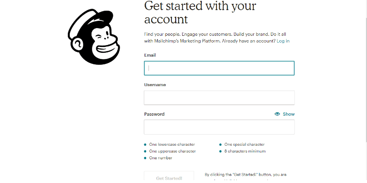 Create a MailChimp Account