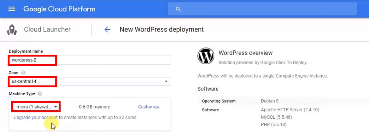 Configuring WordPress Instance 1