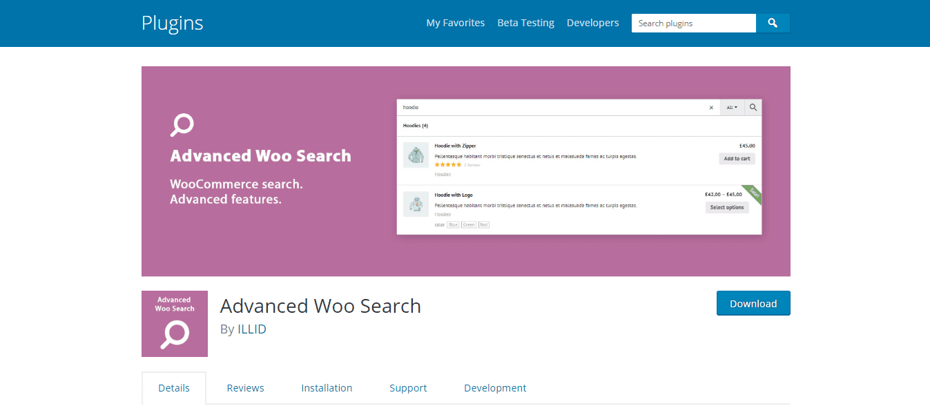 Advanced Woo Search Plugin
