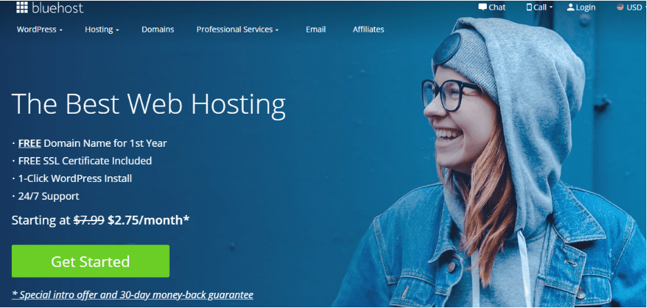 Bluehost web hosting provider