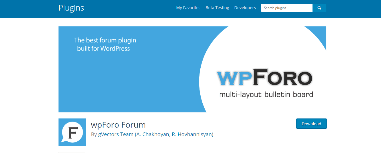 wpForo forum plugin