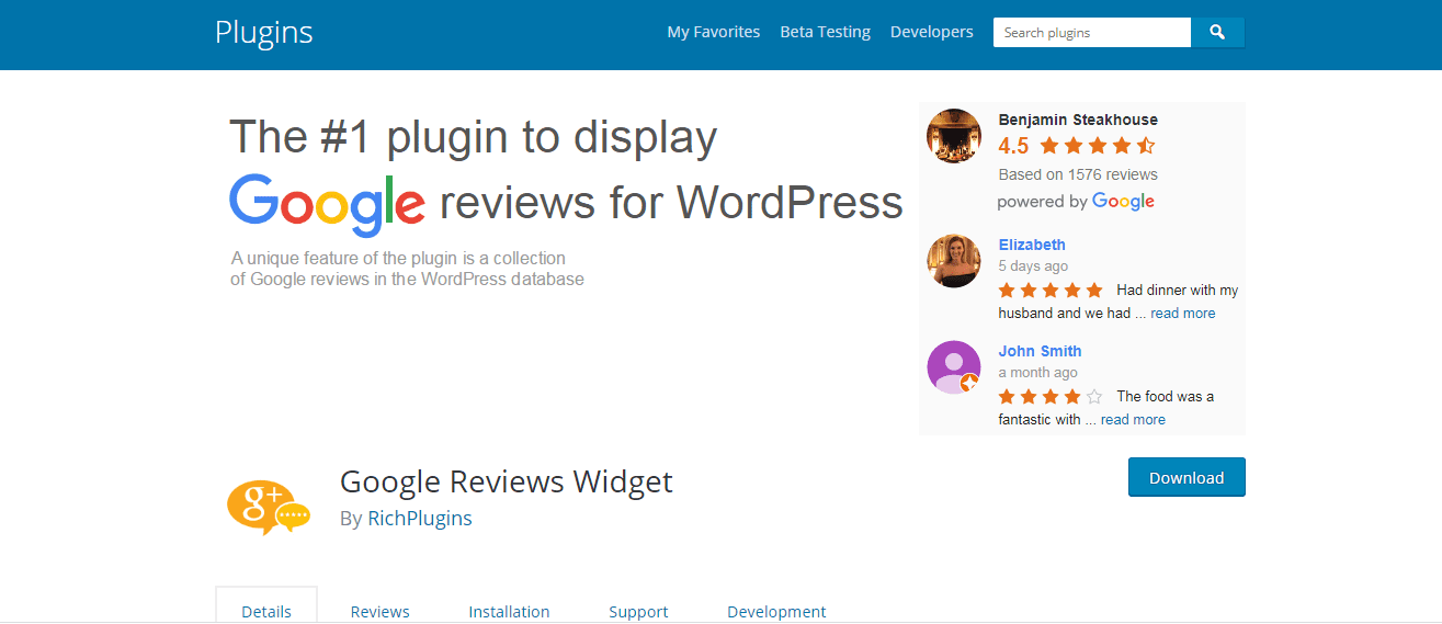 Google Review Widget
