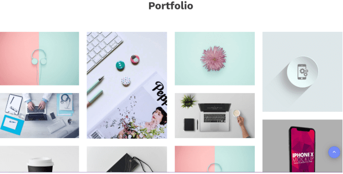 Portfolio section - free WordPress portfolio themes