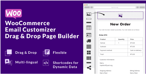 email customizer with drag and drop page builder