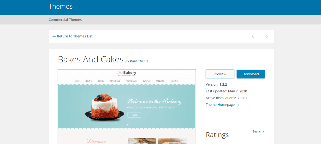Bakes and Cakes - WordPress Restaurant Themes