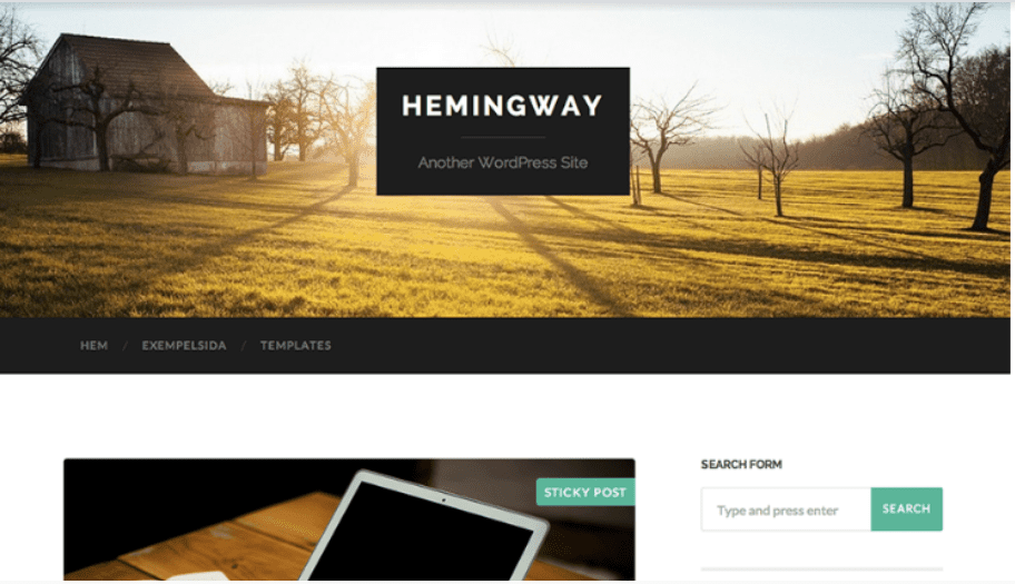 Hemingway WordPress theme