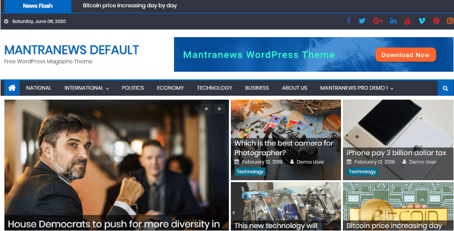 Mantra News WordPress theme