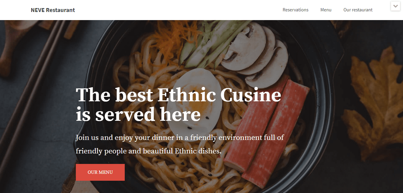 Neve Restaurant - WordPress Restaurant Themes