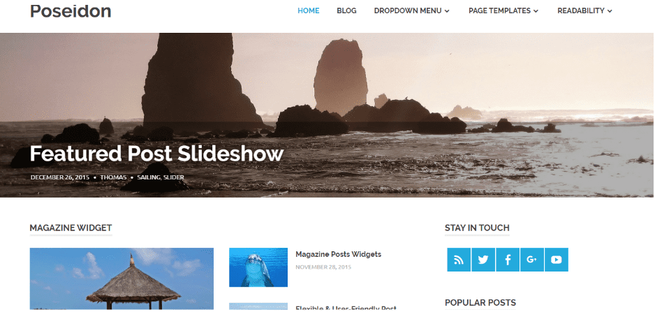 Poseidon WordPress blog theme