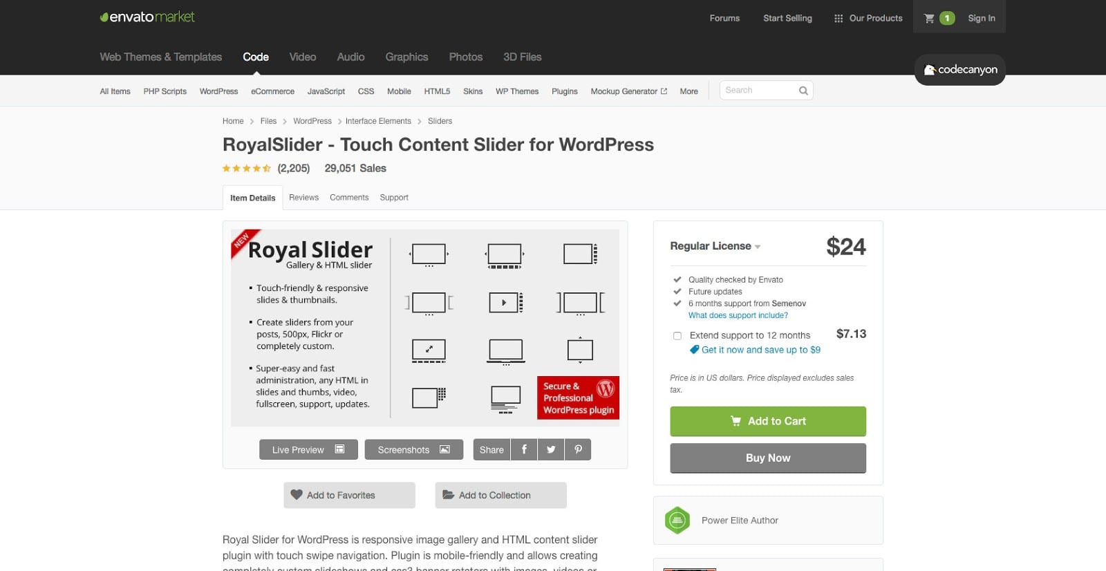 RoyalSlider Touch Content_Slider for WordPress by Semenov CodeCanyon