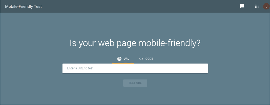 Google Mobile-friendly test page