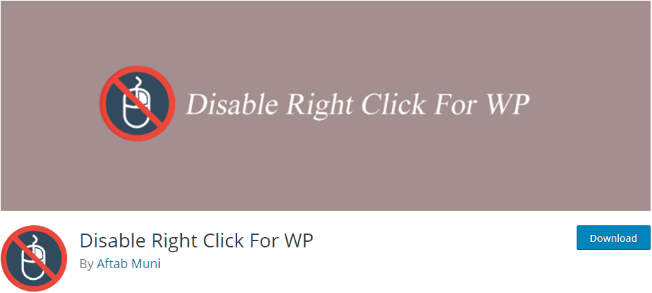 Disable Right Click for WP