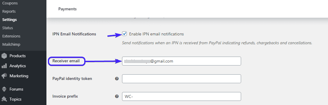 Enter receiver email: validation error: paypal ipn response from a different email address