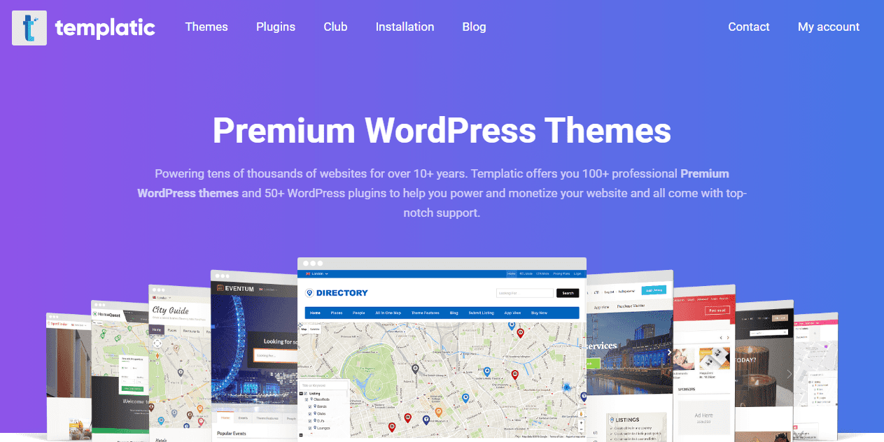 Templatic - wordpress theme sites