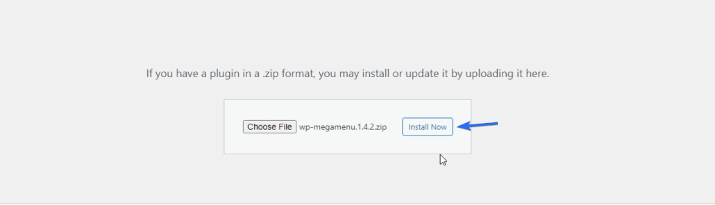 Upload plugin zip file to wordpress