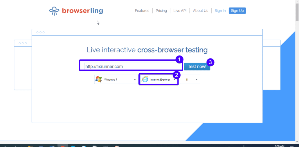 Browserling - test compatibility