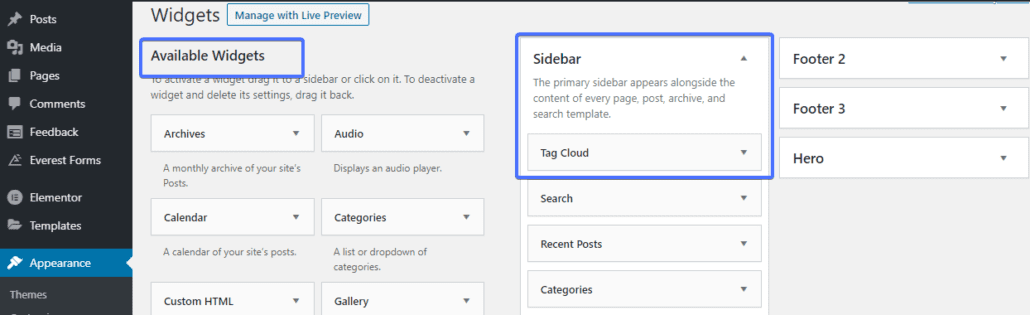 Displaying WordPress tags in sidebar