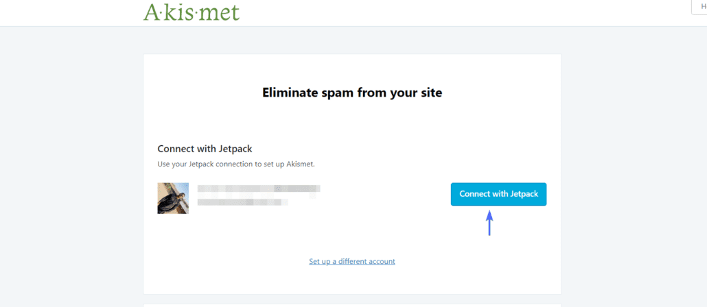 Jetpack connection - akismet anti spam