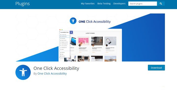 one click accessibility