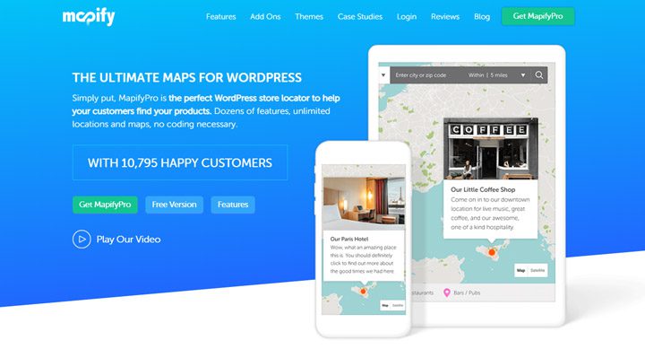 Mapify - WordPress store locator plugins