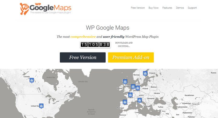 WP Google Maps - wordpress store locator plugins