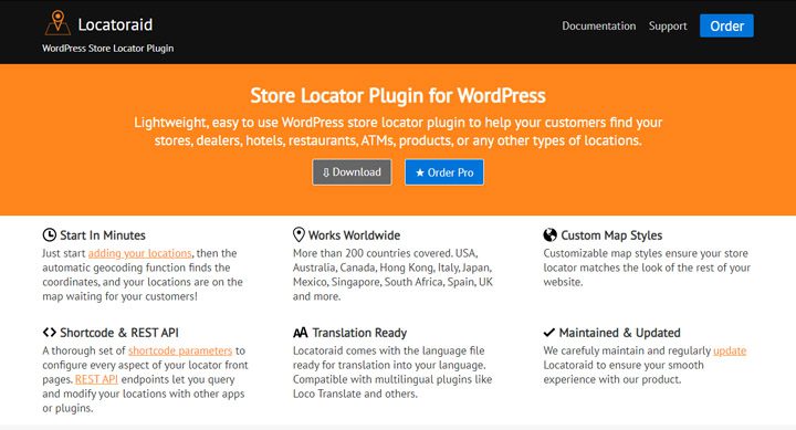 Locatoraid - wordpress store locator plugins