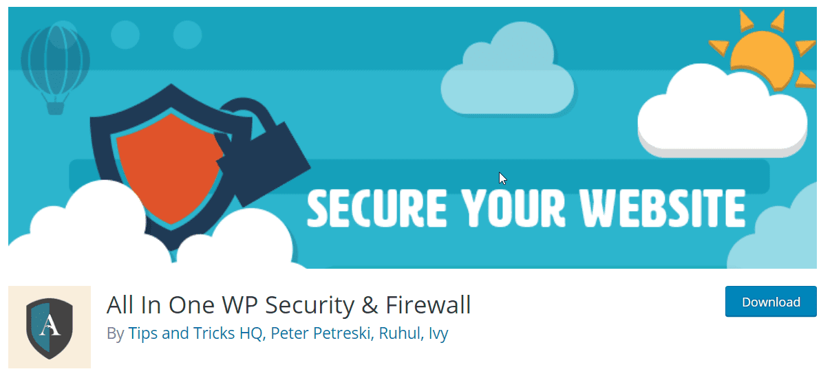 All In One WP Security & Firewall - WordPress plugin