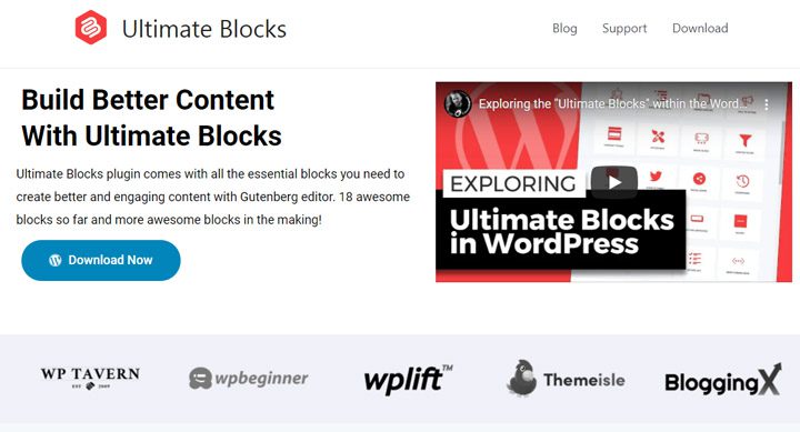 Ultimate blocks - wordpress call to action