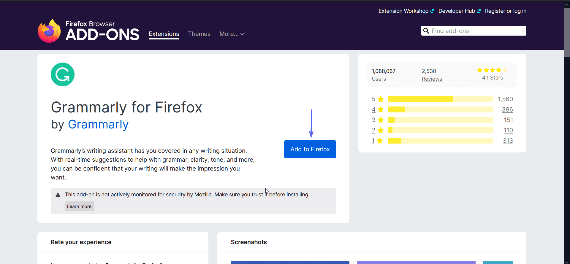 Add extension to Firefox