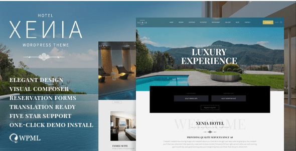 Hotel Xenia - wordpress hotel themes