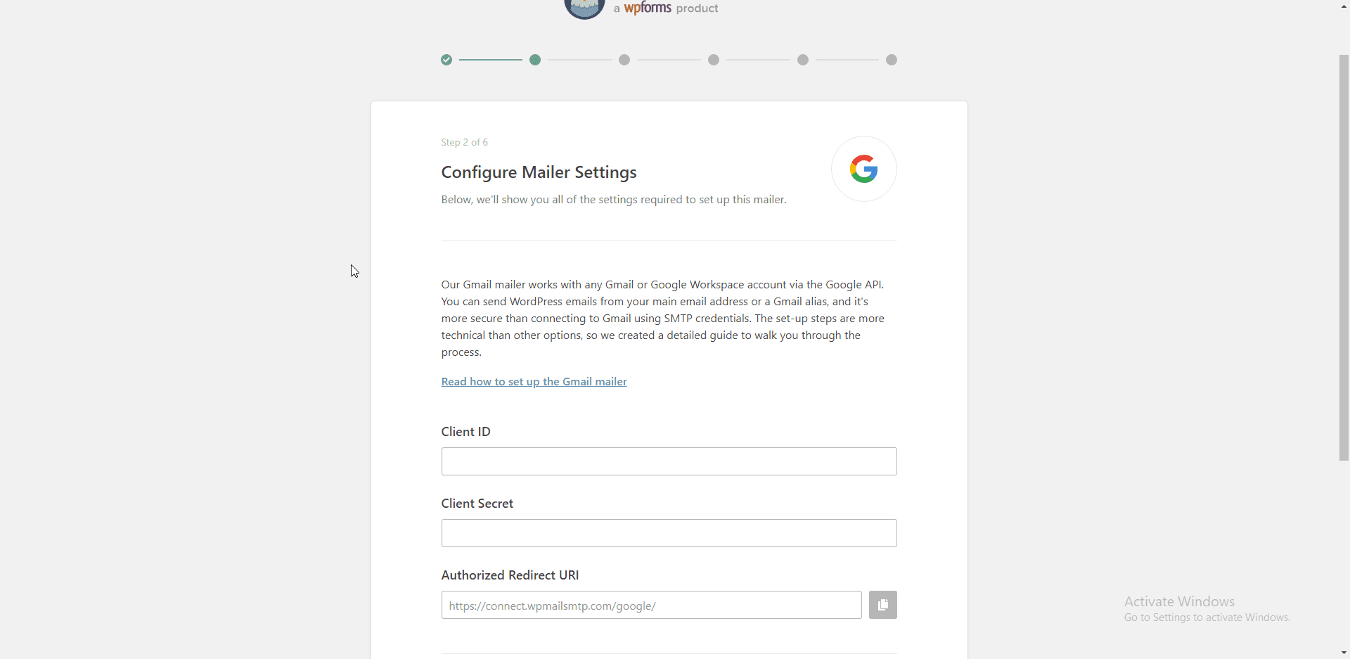 Configure Mailer Settings page to fix wordpress not sending email issues